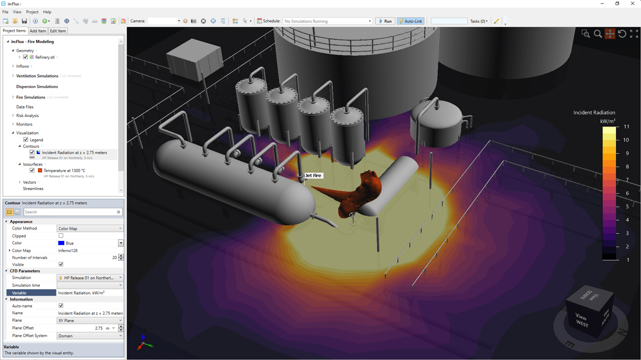 Fire Modeling with inFlux