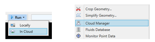inFlux Cloud Menu