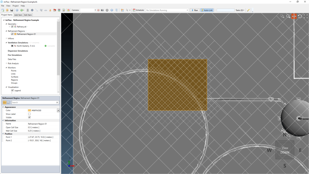 inFlux Mesh Refinement Region