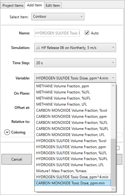 inFlux CFD Toxic Dose Variable