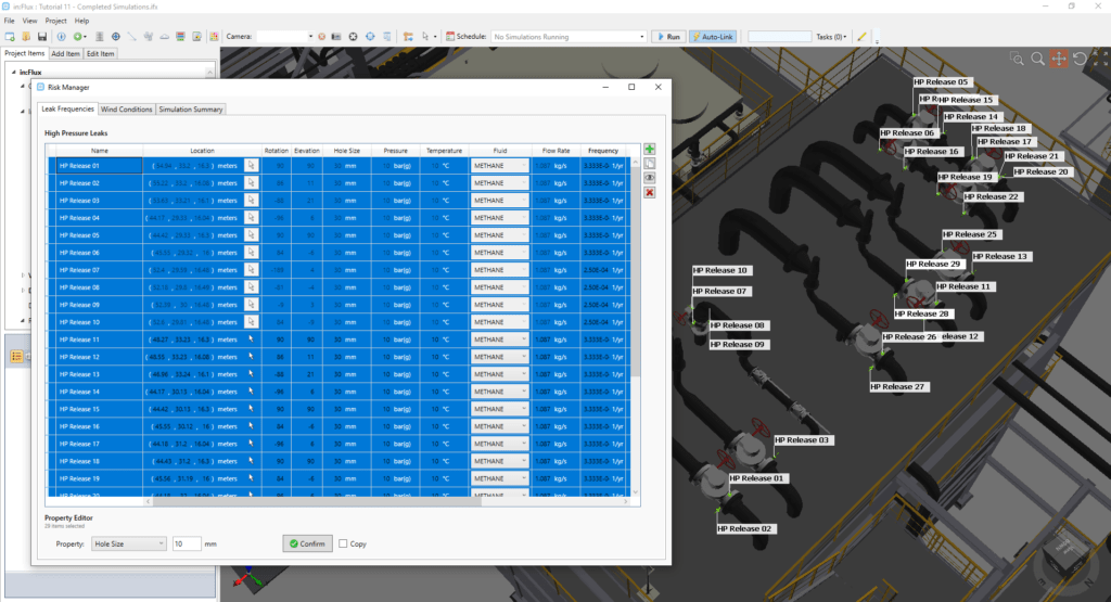 in:Flux leak definition interface